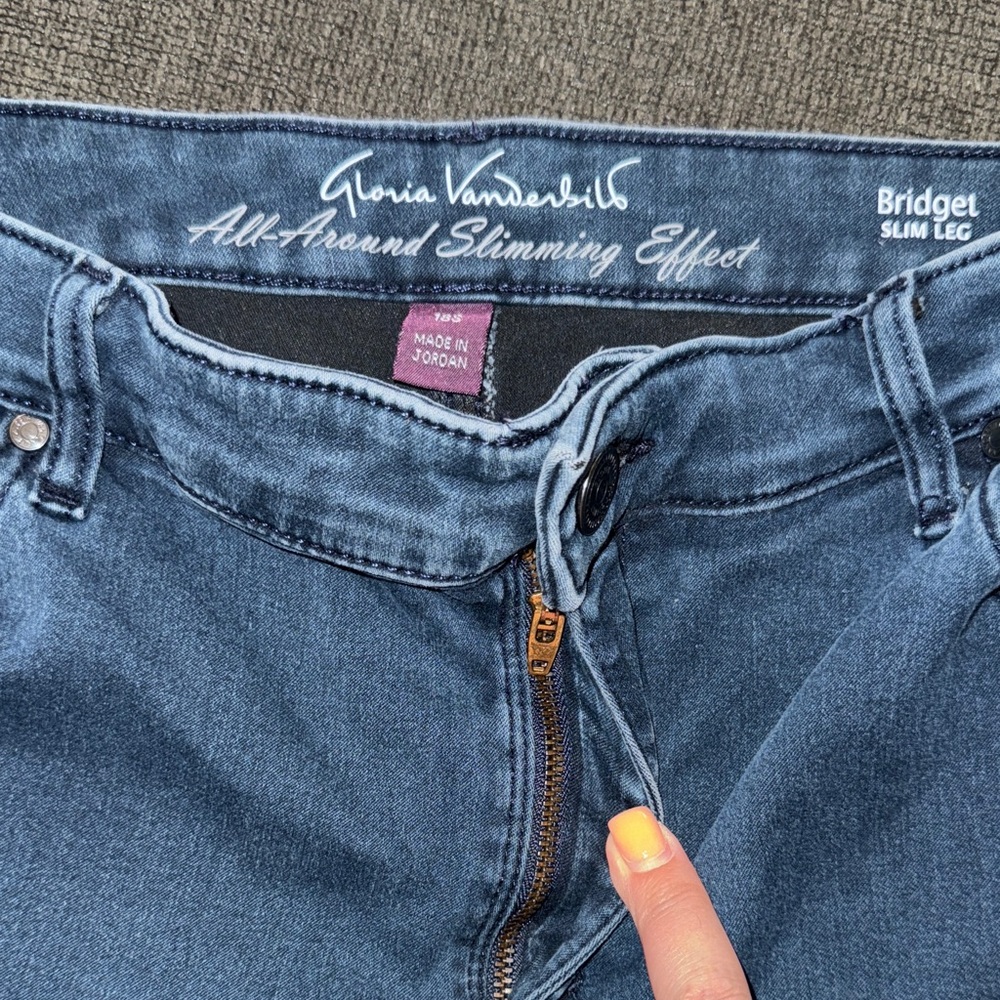 Gloria Vanderbilt All-Around Slimming Effect Bridget Slim Leg Jeans size 18S - Picture 3 of 4